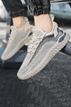 Gray Mesh Round Toe Platform Fashion All-Match Leisure Shoes