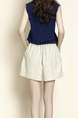 Light Khaki Loose Wide-Leg One Quarter Shorts for Casual Sporty