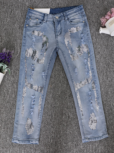 Blue Denim Loose Pants for Casual