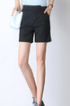 Black Loose Side Stripe Plus Size Shorts for Casual