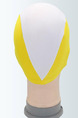 White and Yellow Adults Unisex Contrast Cap Swimwear for Swimming