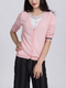 Pink Blouse Button Down Long Sleeve Top for Casual Office Party