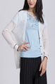 White Button Down Long Sleeve Top for Casual Office Party