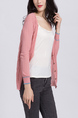 Pink Button Down Long Sleeve Top for Casual Office Party