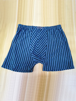 Blue and Black Stripe Boxer Brief Cotton Underwear