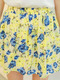 Colorful Slim A-Line Printed Adjustable Waist Skirt for Casual Beach