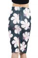 Colorful Loose Located Printing Over-Hip Knee Length Floral Skirt for Casual Party Office Evening