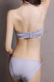 Light Purple U-Shaped Gather Polyester and Elasticity Underwear