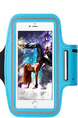 Aqua Nylon and PVC Outdoor Touch Screen Phone Arm Armband Wristband Bag