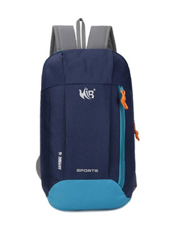 Blue Nylon Mountain Travel Shoulders Backpack Bag