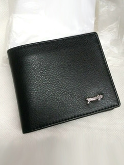 Black Leatherette Credit Card Bifold Wallet