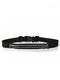 Black and White Polyester Elasticity Sports Single Zipper Belt Bag
