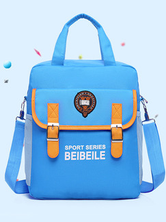 Blue and Orange Nylon Multi-Function Portable Shoulder Satchel Bag