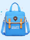 Blue and Orange Nylon Multi-Function Portable Shoulder Satchel Bag
