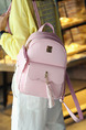 Pink Leatherette Cute Backpack Bag