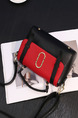 Black and Red Leatherette  Hand Shoulder Crossbody Satchel Bag