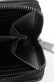 Dark Brown Leatherette Credit Card Photo Holder Zip Around Clutch Men Wallet