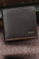 Brown Leatherette Credit Card Photo Holder Bifold Men Wallet
