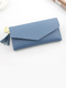 Blue Leatherette Credit Card Photo Holder Organizer Envelope Wallet