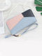 Blue Colorful Leatherette Credit Card Photo Holder Organizer Clutch Wallet