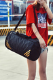 Black Nylon Weekender Gym Luggage Bag