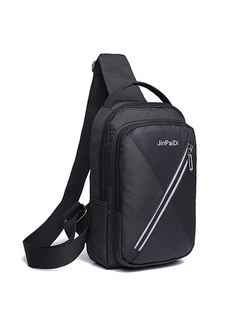 Black Nylon Crossbody Men Bag