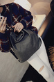 Gray Leatherette Hobo Backpack Bag
