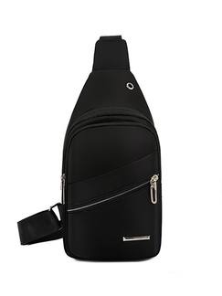 Black Nylon Shoulder Crossbody Men Bag