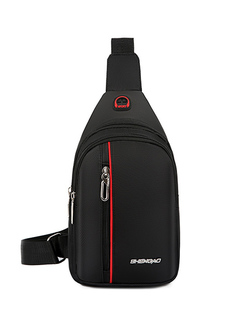 Black Canvas Shoulder Crossbody Men Bag