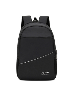 Black Canvas Outdoor Casual Backpack Men Bag