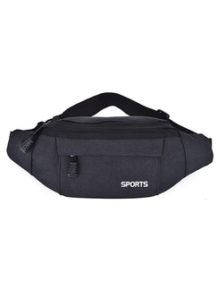 Black Canvas Fannypack Bag