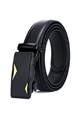 Black Ratchet Leatherette Men Belt