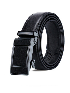 Black Ratchet Leatherette Men Belt