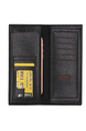 Black Leatherette Credit Card Photo Holder Bifold Men Wallet