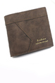 Brown Leatherette Credit Card Photo Holder Bifold Men Wallet