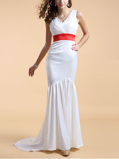 White Lace Floor Long Length Gowns Dress for Bridesmaid Prom