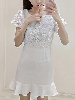 casual white lace dress
