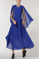 Blue Maxi Plus Size Dress for Cocktail Ball Prom