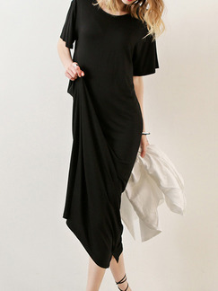 Black Maxi Shift Dress for Casual Beach