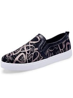 Black White and Gold Canvas Comfort  Shoes for Casual Outdoor