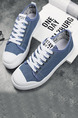 Blue and White Canvas Comfort  Shoes for Casual