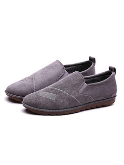 Grey Suede Comfort  Shoes for Casual Office Work