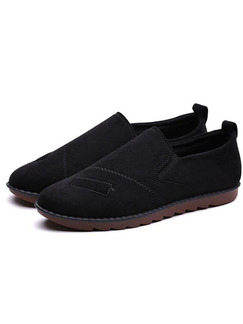 Black Suede Comfort  Shoes for Casual Office Work