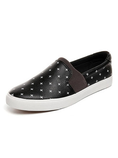 Black and White Canvas Comfort  Shoes for Casual Office Work