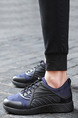 Blue and Black Canvas Comfort  Shoes for Casual Athletic Outdoor Work