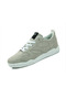 Grey and White Leather Comfort  Shoes for Casual Athletic
