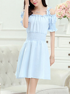 light blue short dress casual