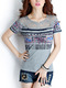 Grey T-Shirt Plus Size Top for Casual Party
