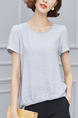 Grey T-Shirt Plus Size Top for Casual