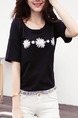Black T-Shirt Plus Size Top for Casual Party